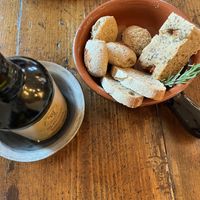 Bread sourdough appetizer   at Vegan Agrivilla I Pini in San Gimignano