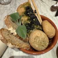 Bread basket made in house  at Vegan Agrivilla I Pini in San Gimignano