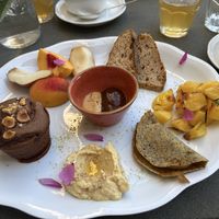 Crepe breakfast plate   at Vegan Agrivilla I Pini in San Gimignano