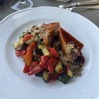 Tofu with ratatouille   at Vegan Agrivilla I Pini in San Gimignano
