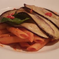Penne alla Norma with eggplant, tomatoes and fresh basil at Made in Sud in The Hague