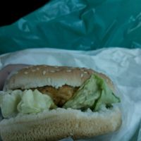 Falafel burger at Bar Meeting in Sorrento