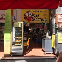 View of the restaurant front from the outside tables  at Bar Meeting in Sorrento