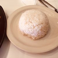 White steamed rice. Brown available for extra $1.50 at Thai Villa  in Winter Park