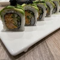 Charred avo roll at Beyond Sushi in New York City