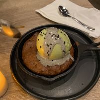 Cookie with Sesame matcha ice cream  at Beyond Sushi in New York City