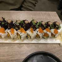Mushroom and Spicy tuna roll at Beyond Sushi in New York City