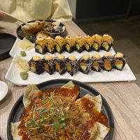 Dumplings and rolls at Beyond Sushi in New York City