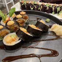 Great vegan sushi rolls  at Beyond Sushi in New York City