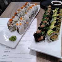 Spicy "Tuna", Philadelphia, Mighty Mushroom, Charred Avocado at Beyond Sushi in New York City