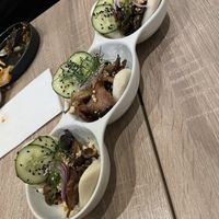 Smoked oyster mushroom bao  at Beyond Sushi in New York City