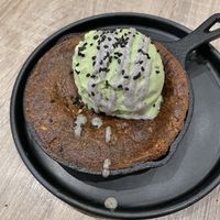 Black sesame avocado cookie  at Beyond Sushi in New York City