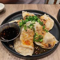 Impossible meat dumplings  at Beyond Sushi in New York City