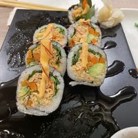 Jackfruit “crab” rolls  at Beyond Sushi in New York City
