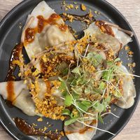 Shitake truffle dumplings   at Beyond Sushi in New York City