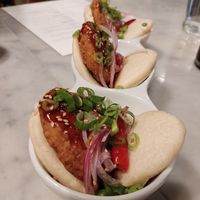 Fried chicken bao at Beyond Sushi in New York City