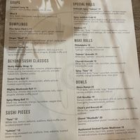 Menu  at Beyond Sushi in New York City