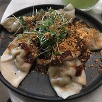 Mushroom dumplings  at Beyond Sushi in New York City