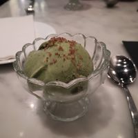 Green-tea ice cream at Beyond Sushi in New York City