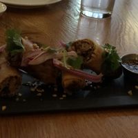 Crispy spring rolls   at Beyond Sushi in New York City