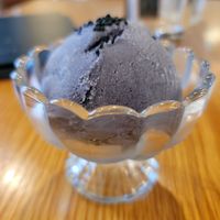 Taro ice cream at Beyond Sushi in New York City