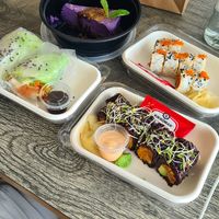 Sushis, rolls and cheesecake at Beyond Sushi in New York City