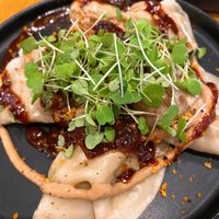 Mushroom dumplings   at Beyond Sushi in New York City