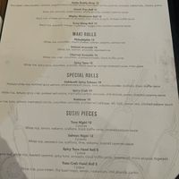 Menu  at Beyond Sushi in New York City