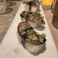 Aubergine sushi  at Beyond Sushi in New York City