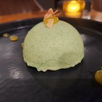 Pandan mouse cake at Beyond Sushi in New York City