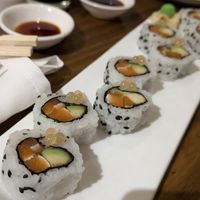 Salmon avocado roll at Beyond Sushi in New York City