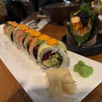 Rainbow roll at Beyond Sushi in New York City