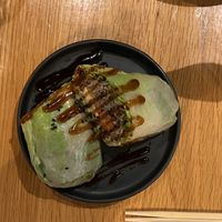 Nutty Budy Wrap with Ponzu Sauce. Yum!  at Beyond Sushi in New York City