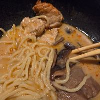 Demolished this Sesame Miso Ramen, then took a picture. The Shoyu Ramen was my favorite though. at Beyond Sushi in New York City