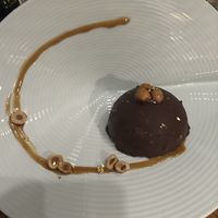 Hazelnut chocolate dome cake   at Beyond Sushi in New York City