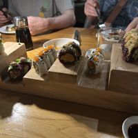 Vegan sushi platter  at Beyond Sushi in New York City