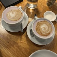 Ube latte at Beyond Sushi in New York City