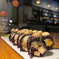 mighty mushroom roll and sweet tree roll at Beyond Sushi in New York City