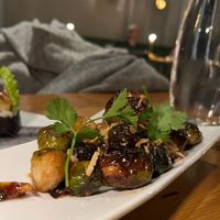 charred brussels at Beyond Sushi in New York City