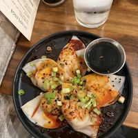 Ginger beef dumplings   at Beyond Sushi in New York City