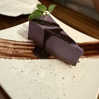 Ube cheesecake   at Beyond Sushi in New York City