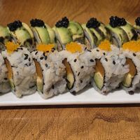 Salmon avocado, Charred avocado at Beyond Sushi in New York City