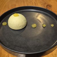 Pandan mousse cake at Beyond Sushi in New York City