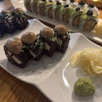 Mighty Mushroom, Philadelphia & Charred Avocadoo  at Beyond Sushi in New York City