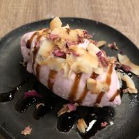 Coconut rose ice cream  at Beyond Sushi in New York City