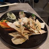 Cashew paté assortment at Beyond Sushi in New York City