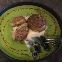 Stuffed artichoke, fantastic plating, I couldn’t resist trying first! at Beyond Sushi in New York City