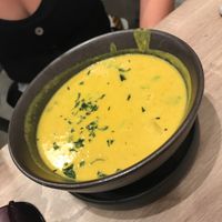Coconut curry soup  at Beyond Sushi in New York City