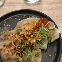 Chilli dumplings  at Beyond Sushi in New York City