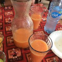 Papaya water  at Corazon Saludable in Puerto Vallarta